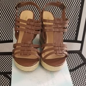 Shoes - Brown Wedges, Size 10